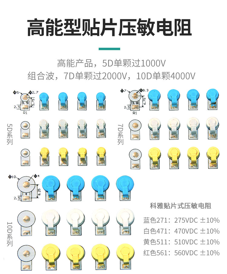 圆形贴片压敏电阻